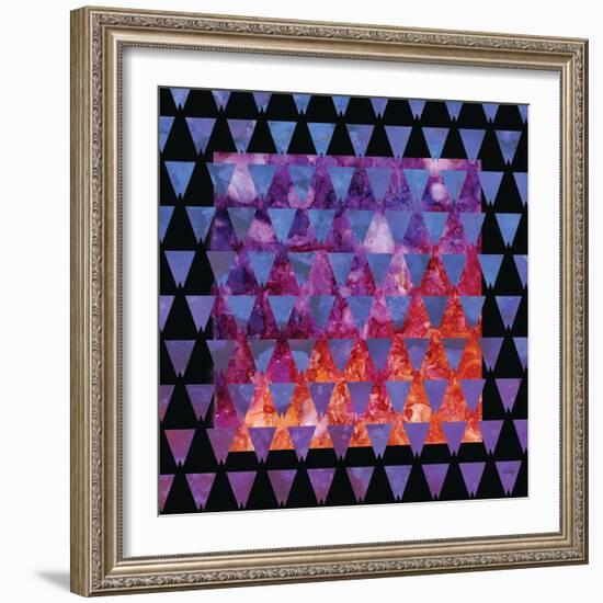 Stained Glass Triangles-Bee Sturgis-Framed Art Print