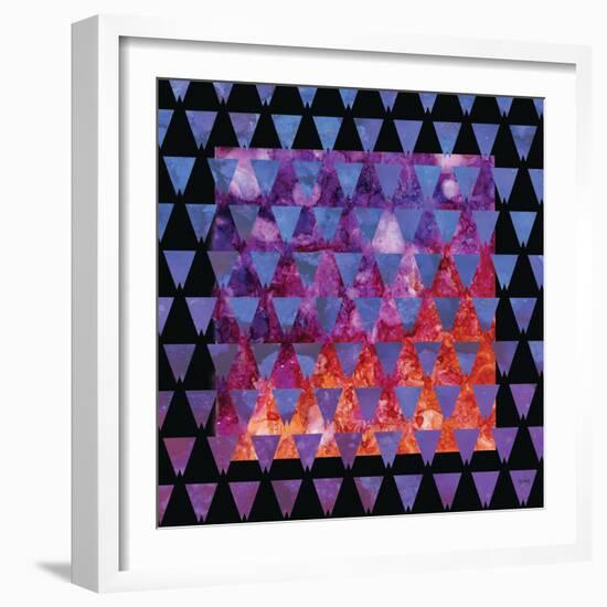 Stained Glass Triangles-Bee Sturgis-Framed Art Print