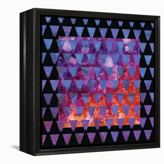 Stained Glass Triangles-Bee Sturgis-Framed Stretched Canvas