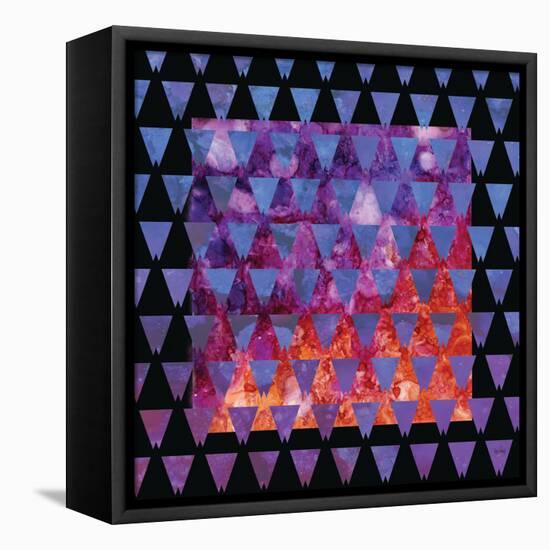 Stained Glass Triangles-Bee Sturgis-Framed Stretched Canvas