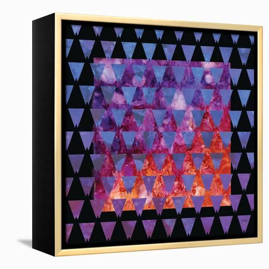 Stained Glass Triangles-Bee Sturgis-Framed Stretched Canvas