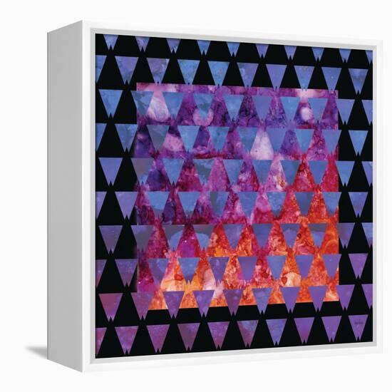 Stained Glass Triangles-Bee Sturgis-Framed Stretched Canvas