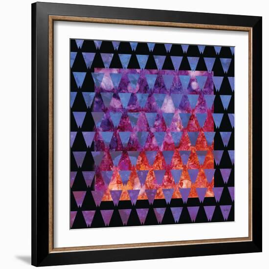 Stained Glass Triangles-Bee Sturgis-Framed Premium Giclee Print