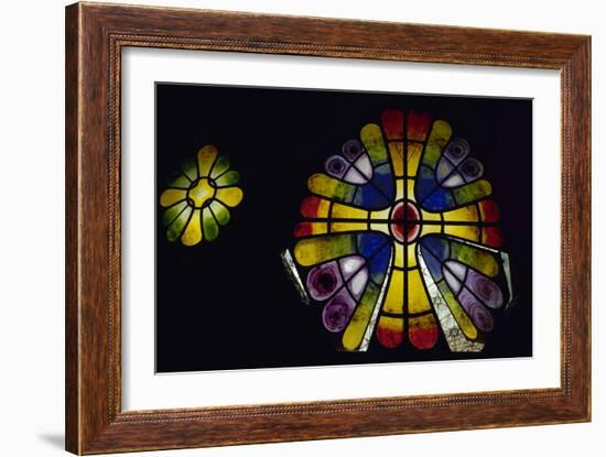 Stained Glass Window. 19th Century. Crypt of the Colonia Guell by Antonio Gaudi (1852-1926). Spain-Antonio Gaudi-Framed Photographic Print