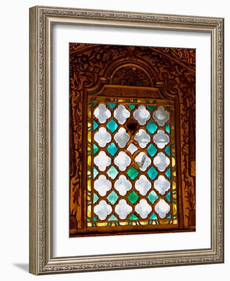 Stained Glass Window in Merlana Museum, Konya City, Turkey-Joe Restuccia III-Framed Photographic Print