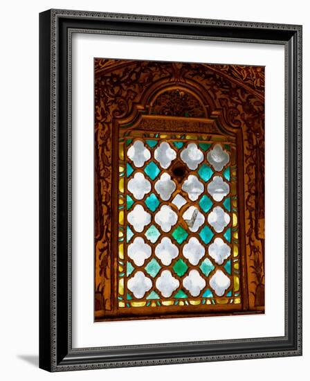 Stained Glass Window in Merlana Museum, Konya City, Turkey-Joe Restuccia III-Framed Photographic Print