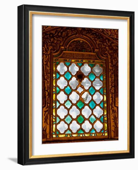 Stained Glass Window in Merlana Museum, Konya City, Turkey-Joe Restuccia III-Framed Photographic Print