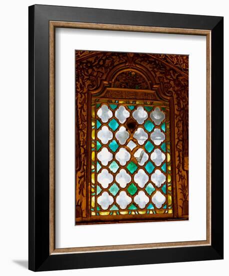 Stained Glass Window in Merlana Museum, Konya City, Turkey-Joe Restuccia III-Framed Photographic Print