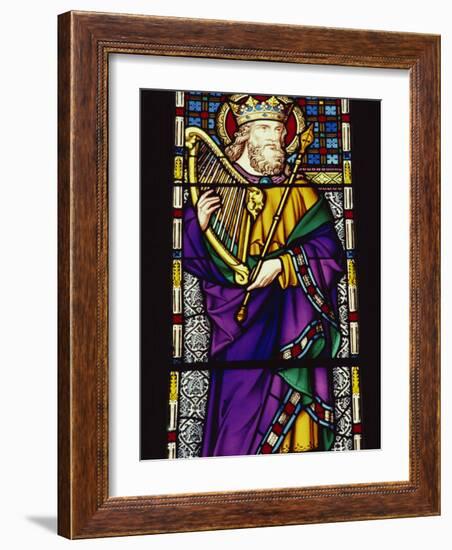 Stained Glass Window in Peterborough Cathedral, Cambridgeshire, England, United Kingdom, Europe-Lee Frost-Framed Photographic Print