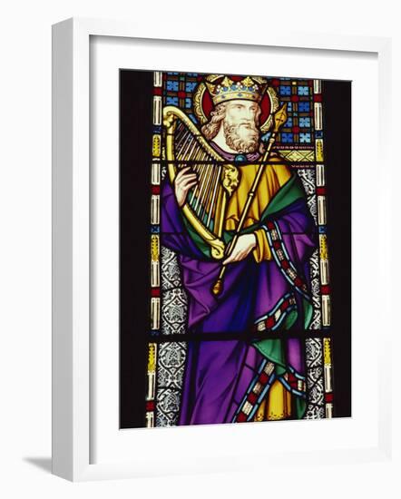 Stained Glass Window in Peterborough Cathedral, Cambridgeshire, England, United Kingdom, Europe-Lee Frost-Framed Photographic Print