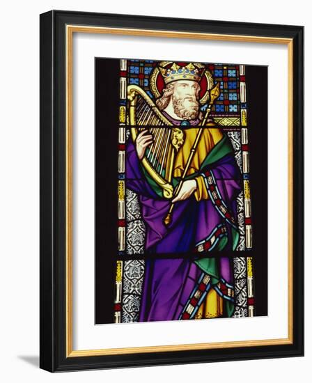 Stained Glass Window in Peterborough Cathedral, Cambridgeshire, England, United Kingdom, Europe-Lee Frost-Framed Photographic Print