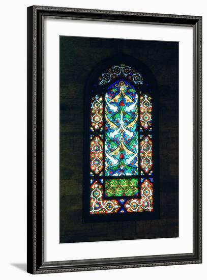 Stained Glass Window, Suleymaniye Mosque, 1557-null-Framed Photographic Print