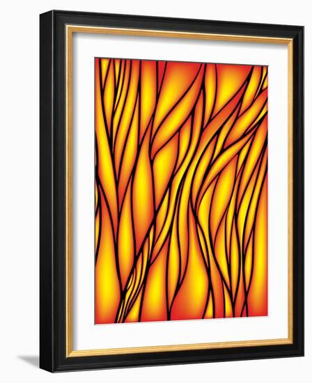 Stained Glass Window-epic44-Framed Art Print