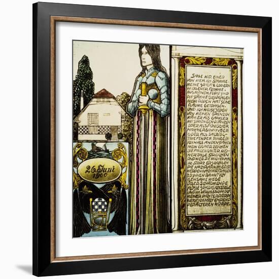 Stained-Glass Window-Joseph Maria Olbrich-Framed Giclee Print