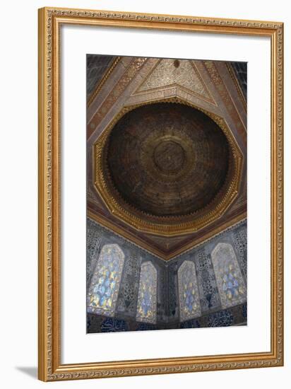 Stained Glass Windows and Ornate Ceiling of the Harem, Topkapi Palace-null-Framed Giclee Print