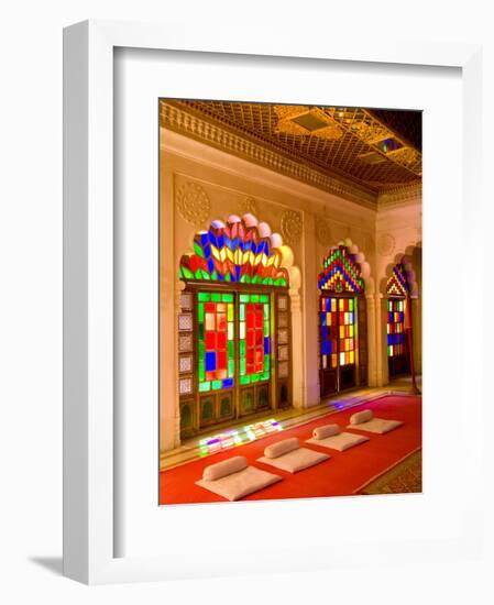 Stained Glass Windows of Fort Palace, Jodhpur at Fort Mehrangarh, Rajasthan, India-Bill Bachmann-Framed Photographic Print