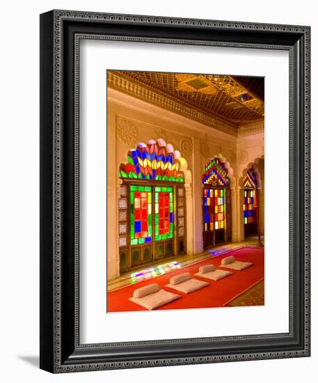 Stained Glass Windows of Fort Palace, Jodhpur at Fort Mehrangarh, Rajasthan, India-Bill Bachmann-Framed Photographic Print