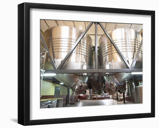 Stainless Steel Fermentation Tanks, Bodega Familia Schroeder Winery, Neuquen, Patagonia, Argentina-Per Karlsson-Framed Photographic Print