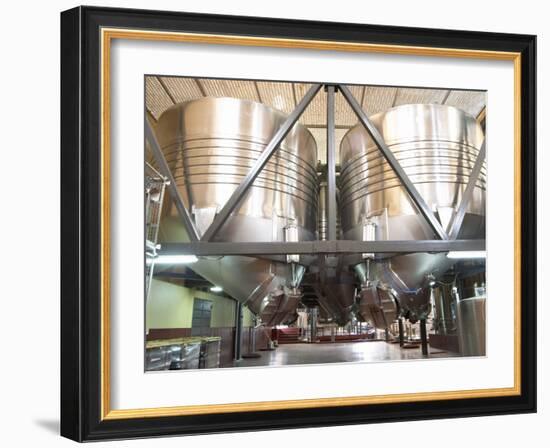 Stainless Steel Fermentation Tanks, Bodega Familia Schroeder Winery, Neuquen, Patagonia, Argentina-Per Karlsson-Framed Photographic Print