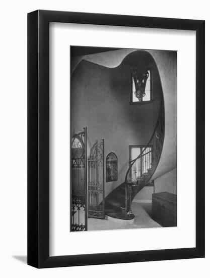 Stair hall, Casa Bournita, Greens Farms, Westport, Connecticut, 1926-null-Framed Photographic Print