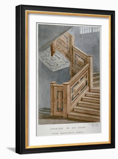 Staircase in a House on Whitecross Street, London, 1871-Charles James Richardson-Framed Giclee Print