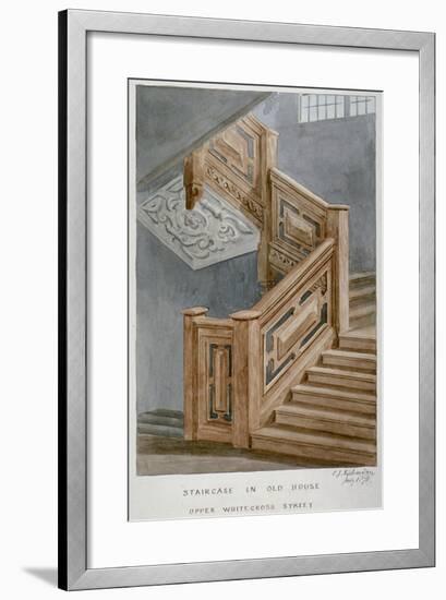 Staircase in a House on Whitecross Street, London, 1871-Charles James Richardson-Framed Giclee Print