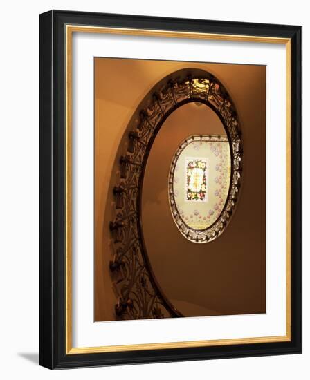 Staircase in Casa Modernista, Art Nouveau House, Novelda, Valencia Region, Spain-John Miller-Framed Photographic Print