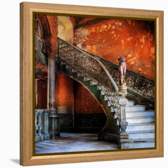 Staircase in the Old Building/ Entrance to La Guarida Restaurant, Havana, Cuba, Caribbean-Nadia Isakova-Framed Premier Image Canvas