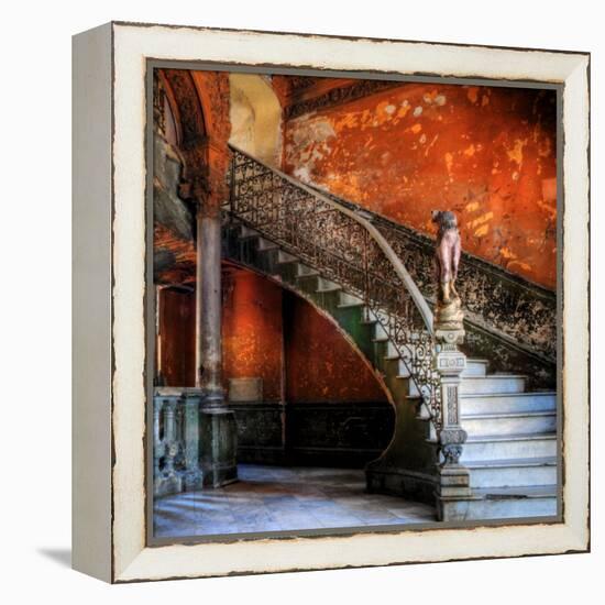 Staircase in the Old Building/ Entrance to La Guarida Restaurant, Havana, Cuba, Caribbean-Nadia Isakova-Framed Premier Image Canvas