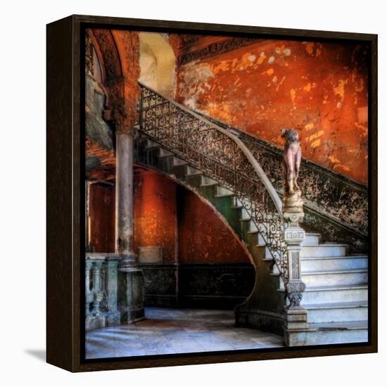 Staircase in the Old Building/ Entrance to La Guarida Restaurant, Havana, Cuba, Caribbean-Nadia Isakova-Framed Premier Image Canvas