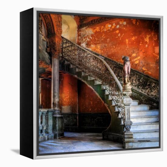 Staircase in the Old Building/ Entrance to La Guarida Restaurant, Havana, Cuba, Caribbean-Nadia Isakova-Framed Premier Image Canvas