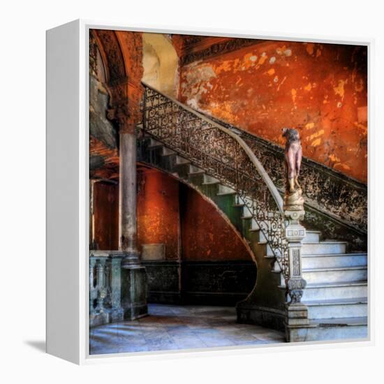 Staircase in the Old Building/ Entrance to La Guarida Restaurant, Havana, Cuba, Caribbean-Nadia Isakova-Framed Premier Image Canvas