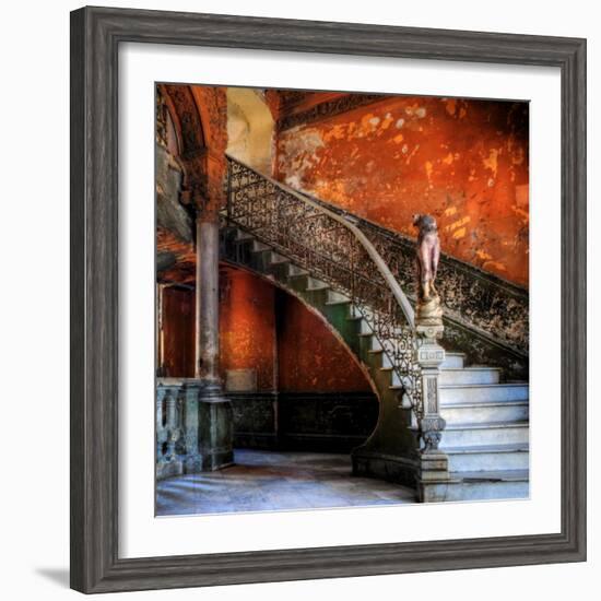 Staircase in the Old Building/ Entrance to La Guarida Restaurant, Havana, Cuba, Caribbean-Nadia Isakova-Framed Photographic Print