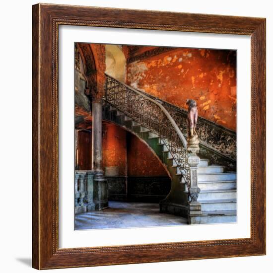 Staircase in the Old Building/ Entrance to La Guarida Restaurant, Havana, Cuba, Caribbean-Nadia Isakova-Framed Photographic Print