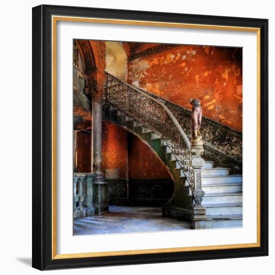 Staircase in the Old Building/ Entrance to La Guarida Restaurant, Havana, Cuba, Caribbean-Nadia Isakova-Framed Photographic Print