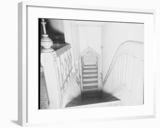 Staircase in Winchester Mystery House-null-Framed Photographic Print