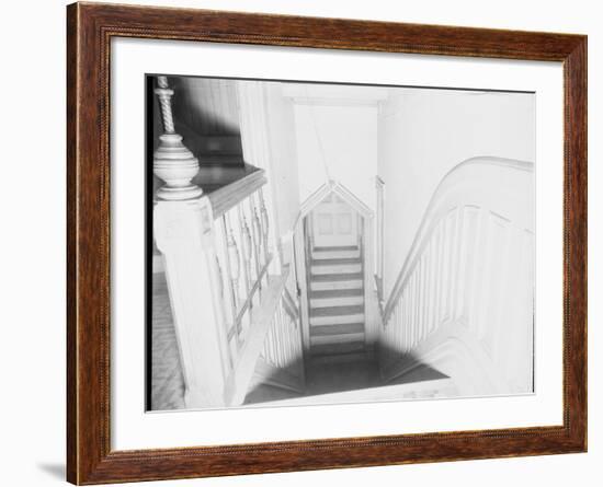 Staircase in Winchester Mystery House-null-Framed Photographic Print