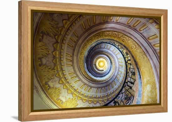 Staircase inside the Benedectine abbey, Melk, Lower Austria, Austria-Stefano Politi Markovina-Framed Premier Image Canvas