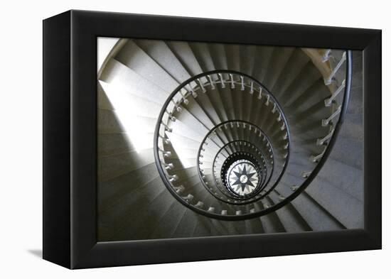 Staircase Inside Tower of a Lighthouse Built in 1854, Isle De Re-LatitudeStock-Framed Premier Image Canvas