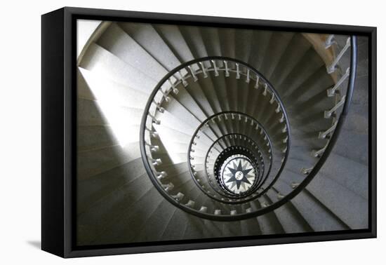 Staircase Inside Tower of a Lighthouse Built in 1854, Isle De Re-LatitudeStock-Framed Premier Image Canvas