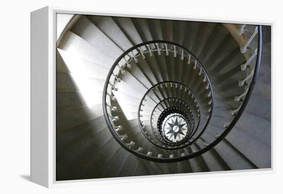 Staircase Inside Tower of a Lighthouse Built in 1854, Isle De Re-LatitudeStock-Framed Premier Image Canvas