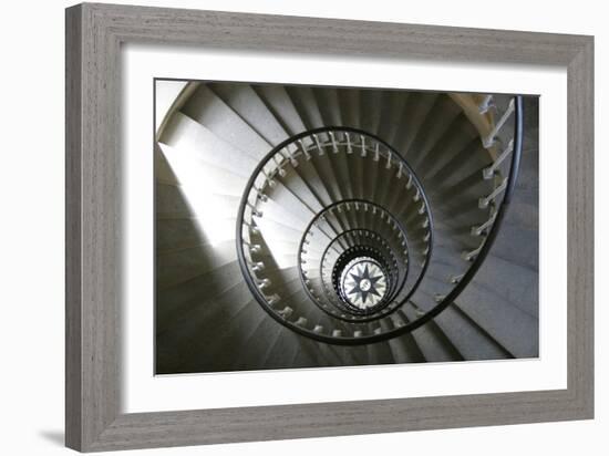 Staircase Inside Tower of a Lighthouse Built in 1854, Isle De Re-LatitudeStock-Framed Photographic Print