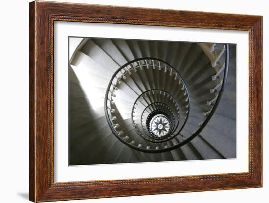 Staircase Inside Tower of a Lighthouse Built in 1854, Isle De Re-LatitudeStock-Framed Photographic Print