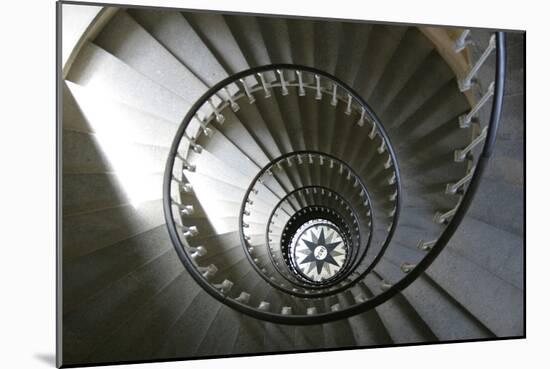 Staircase Inside Tower of a Lighthouse Built in 1854, Isle De Re-LatitudeStock-Mounted Photographic Print