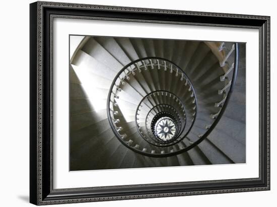 Staircase Inside Tower of a Lighthouse Built in 1854, Isle De Re-LatitudeStock-Framed Photographic Print