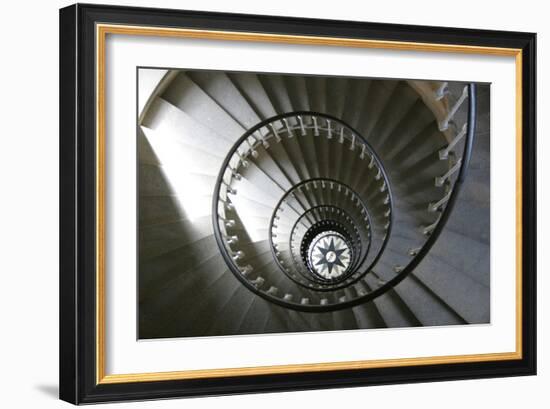 Staircase Inside Tower of a Lighthouse Built in 1854, Isle De Re-LatitudeStock-Framed Photographic Print