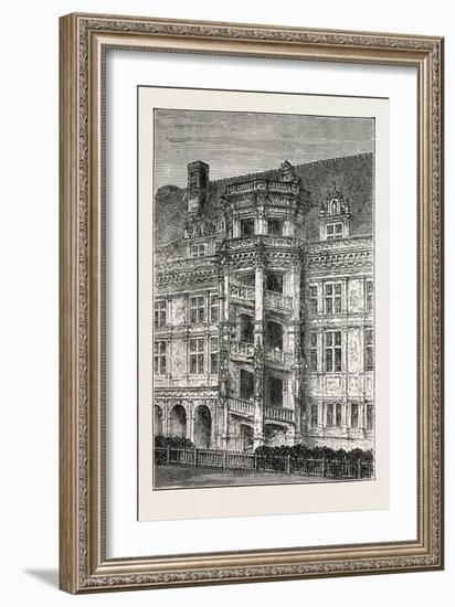 Staircase of Francis I., Chateau of Blois, France, 1871-null-Framed Giclee Print