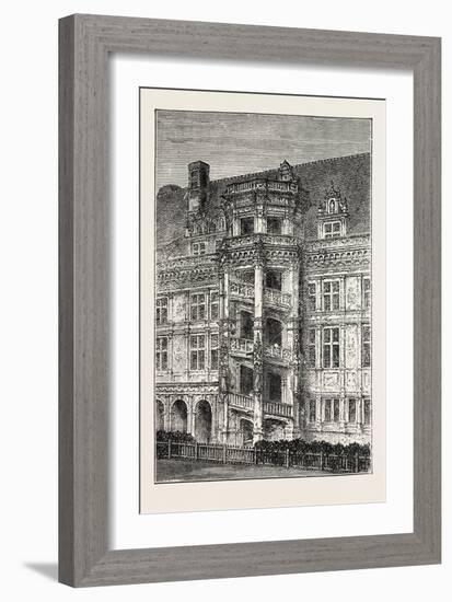 Staircase of Francis I., Chateau of Blois, France, 1871-null-Framed Giclee Print