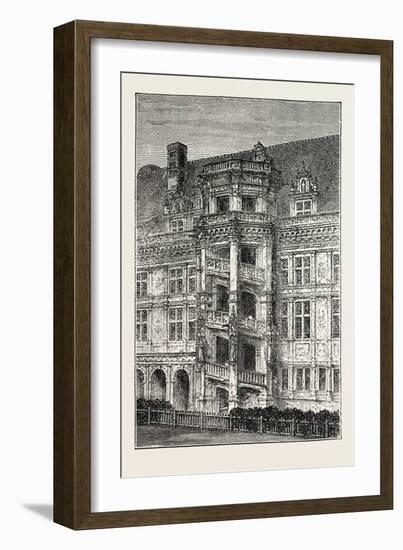 Staircase of Francis I., Chateau of Blois, France, 1871-null-Framed Giclee Print