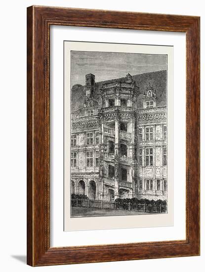 Staircase of Francis I., Chateau of Blois, France, 1871-null-Framed Giclee Print